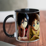 New Attack on Titan Mug 11oz Creative Ceramic Cartoon Anime Coffee Mugs Tea Cups Boy Friends Husband Birthday Gift, everythinganimee