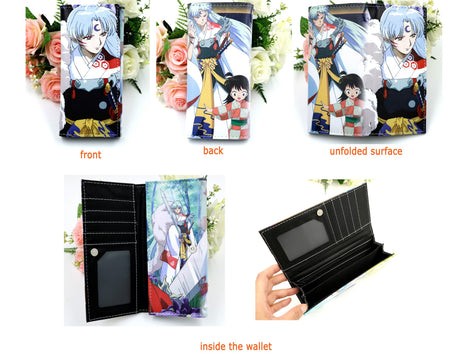 Anime Long Wallet Genshin Impact Lumine Aether Jean Gunnhildr PU Leather Purse Long Clutch, everythinganimee