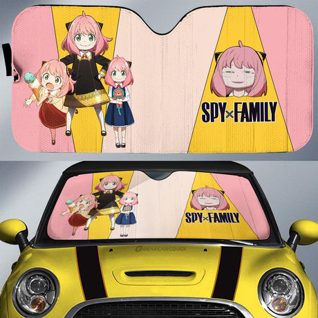 Spy X Family Loid Yor And Anya Hot Anime Car Auto Sunshades, everythinganimee