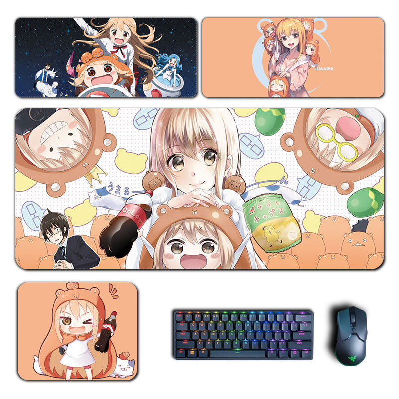 Anime Himouto Umaru Chan Mouse Pads Doma Umaru Cute Large Mousepad Computer Laptop Keyboard Pad PC Gaming Accessories Desk Mat, everythinganimee