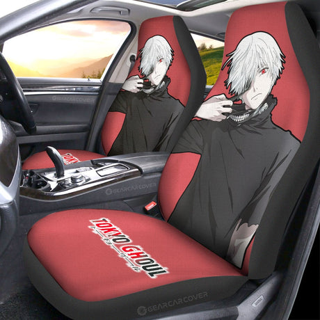 Tokyo Ghoul Rize Kamishiro Car Seat Covers Anime Car Accessories,Pack of 2 Universal Front Seat Protective Cover, everythinganimee