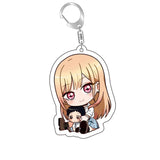 Anime My Dress Up Darling Acrylic Keychains Kitagawa Marin Kuroe Shizuku Figures Pendant Key Chain Bag Accessorie School Jewelry