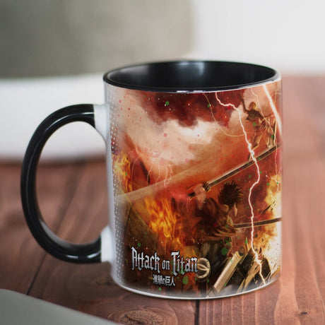 New Attack on Titan Mug 11oz Creative Ceramic Cartoon Anime Coffee Mugs Tea Cups Boy Friends Husband Birthday Gift, everythinganimee