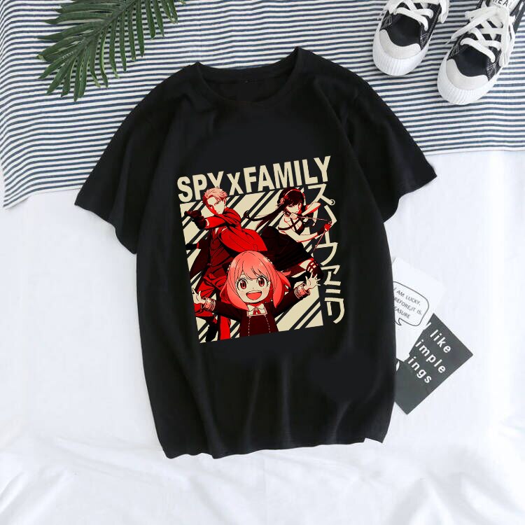 Unisex Spy X Family Tshirt Men Kawaii Cartoon Anya Tee Shirt Tops Japanese Anime T-shirt Harajuku Graphic T Shirt Female 90s, everythinganimee