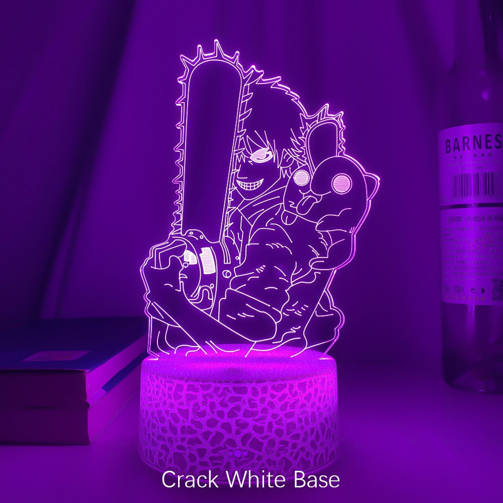 Newest Anime Led Light Chainsaw Man for Bedroom Decoration Nightlight Birthday Gifts Room Decor Table 3d Lamps Chainsaw Man