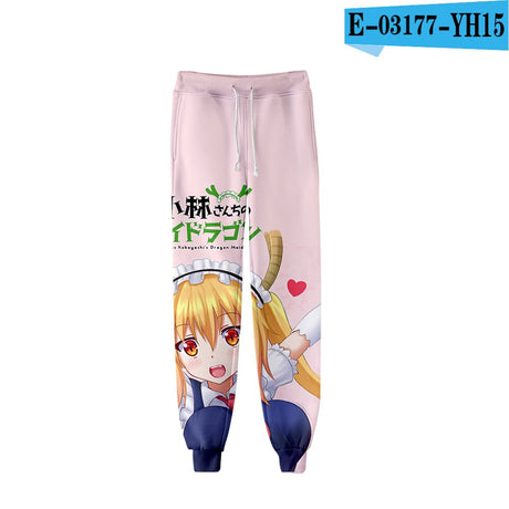 Anime Miss Kobayashi's Dragon Maid 3D Joggers Pants Men/Women Casual Trousers Hip Hop Sweatpants Kanna Kamui Cosplay Costume, everything animee