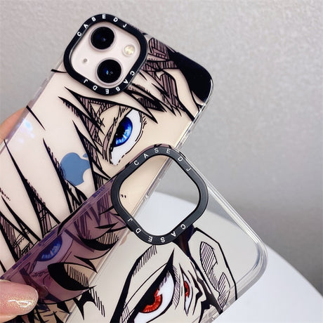 phone case featuring your favorite Jujutsu Kaisen characters, such as Yuji Itadori, Fushiguro Megumi on it. The case is compatible with iPhone 14, 13, 12, 11 Pro, X, Xs Max and XR.