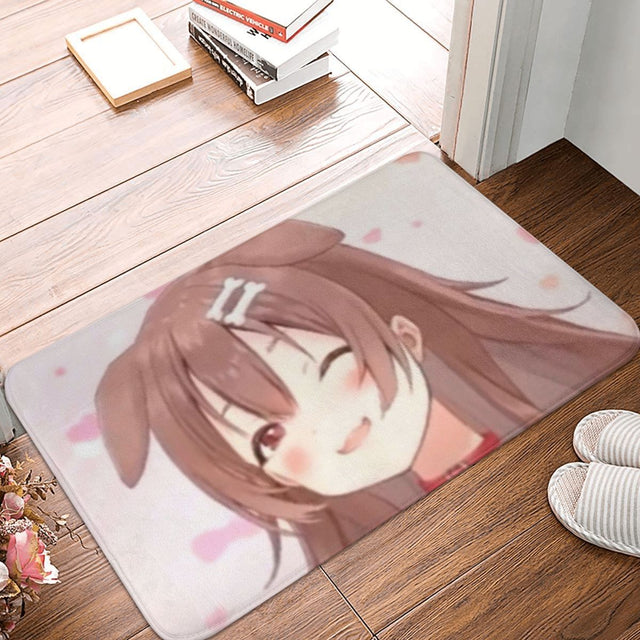 Hololive Kawaii Virtual Idol Non-slip Doormat Inugami Korone Wink Shy Carpet Living Room Kitchen Mat Welcome Indoor Pattern, everythinganimee