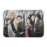 Demon Slayer Kimetsu no Yaiba Nezuko Tanjiro Anime Bath Mat Friend Doormat Flannel Carpet Entrance Door Rug Home Decoration, everythinganimee