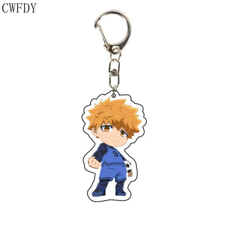 Anime BLUE LOCK Arcylic Keychain Cartoon Figures Isagi Yoichi Bachira Meguru Kawaii Key Chain Costume Accessories Birthday Gifts