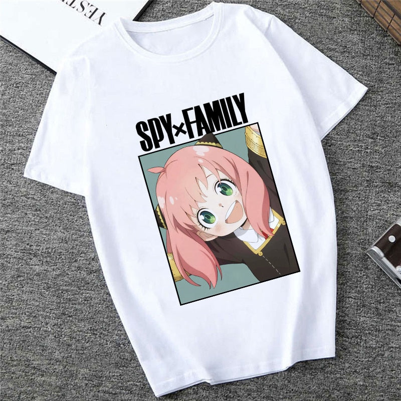 Unisex Spy X Family Tshirt Men Kawaii Cartoon Anya Tee Shirt Tops Japanese Anime T-shirt Harajuku Graphic T Shirt Female 90s, everythinganimee