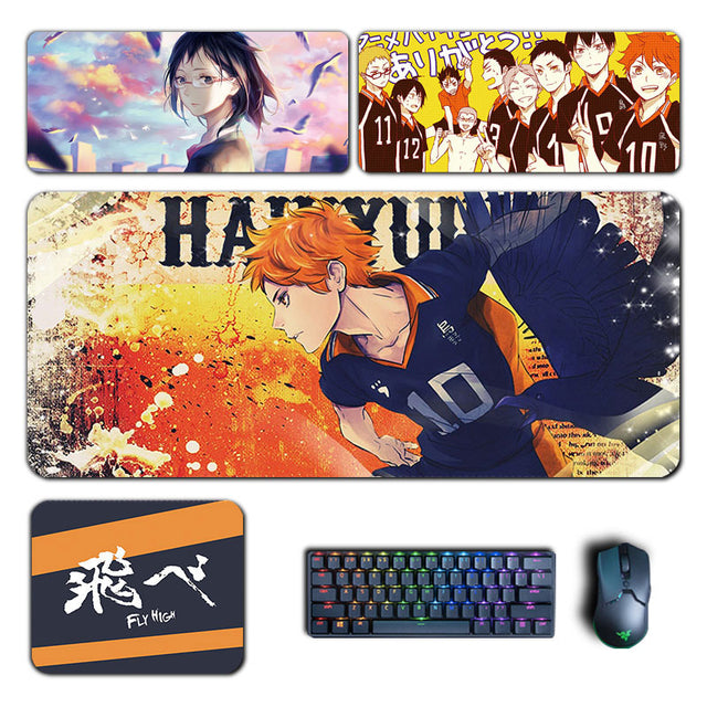 Anime Haikyuu Large Mouse Pads Hinata Shoyo kenma Kei kageyama Mousepad Computer Laptop Gamer Pad PC Gaming Accessories Desk Mat, everythinganimee