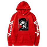 2023 Hot Sale Hooded Dark Berserk Anime Pattern Print Vintage Casual Hoodie Fashion Y2K Sweatshirts Oversized Tops Pullover