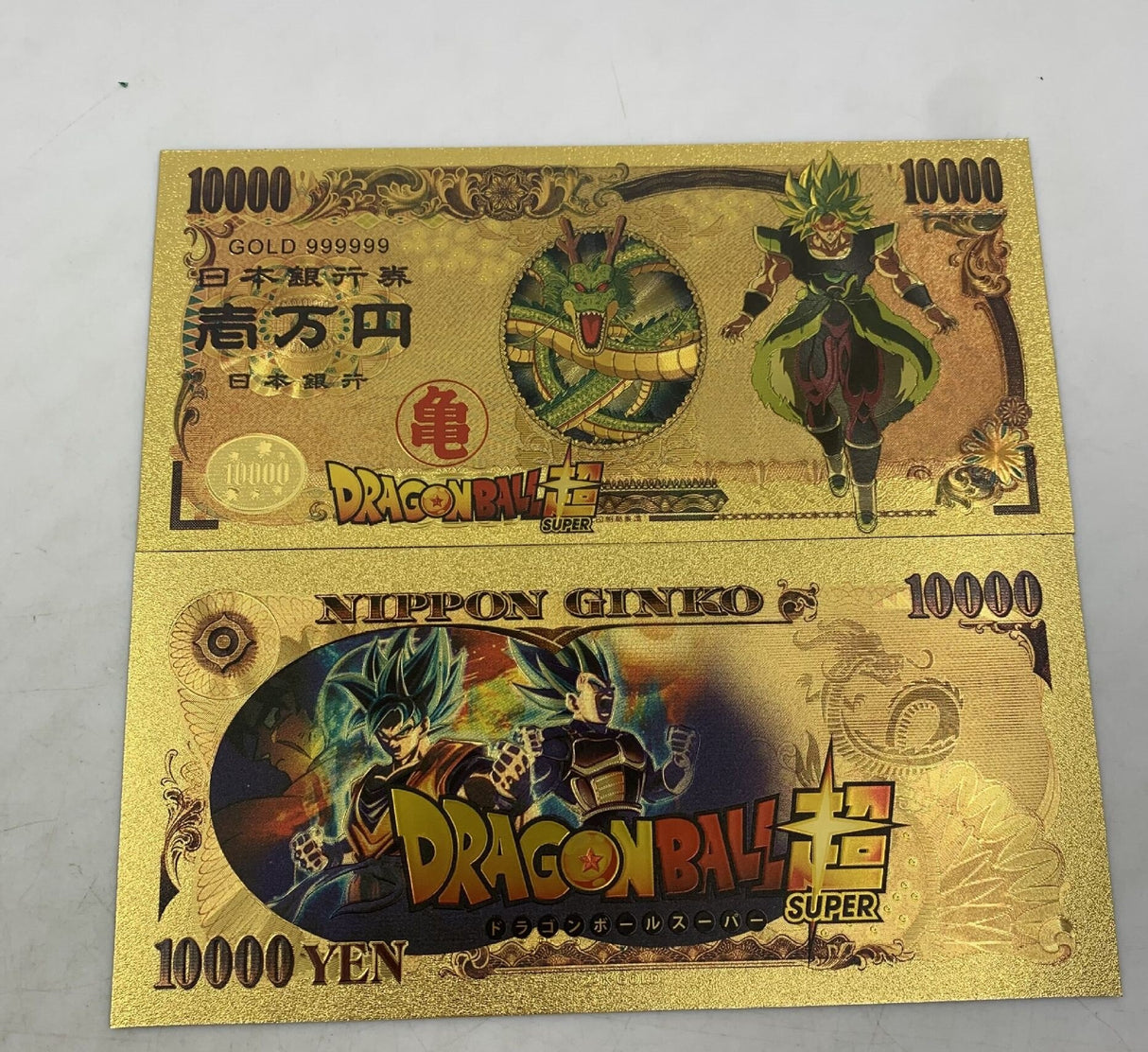 Dragon Ball Z Manga Anime Goku Figure Collection Gold Commemorative Banknote Collection Manga Peripherals Best Gifts