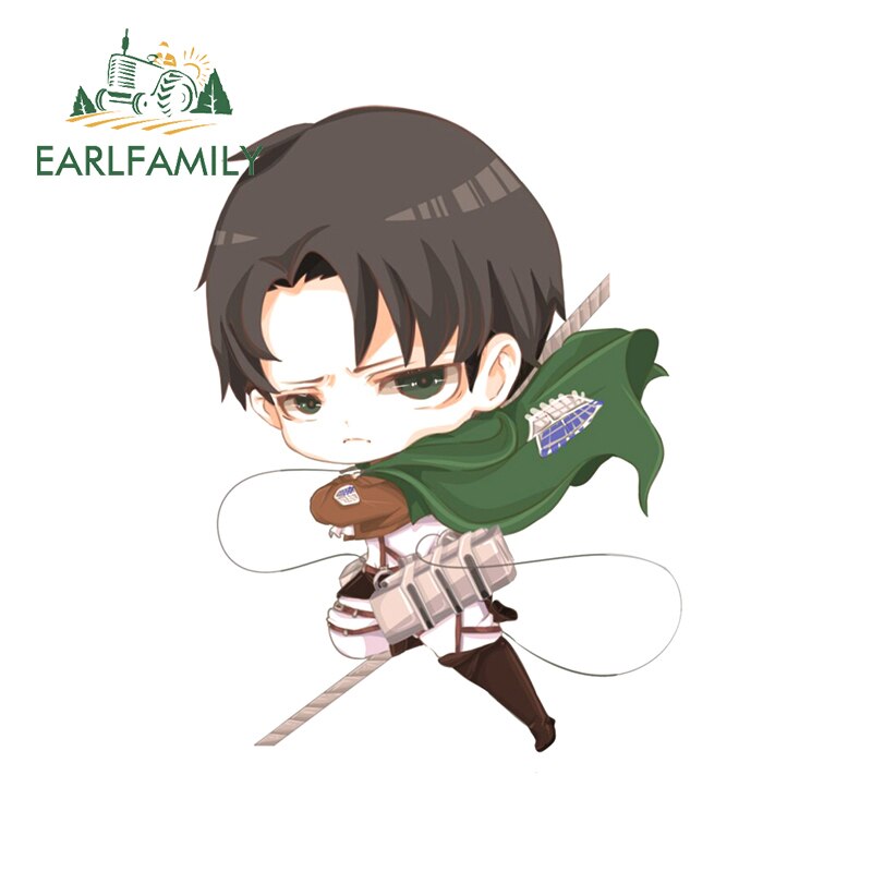 EARLFAMILY 13cm For Attack on Titan Creative Car Stickers Car Accessories Decal Scratch-proof Sticker Waterproof Decoration