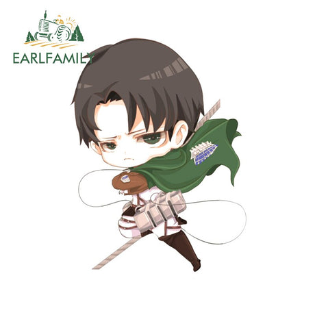 EARLFAMILY 13cm For Attack on Titan Creative Car Stickers Car Accessories Decal Scratch-proof Sticker Waterproof Decoration