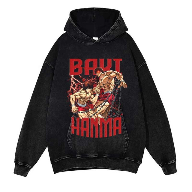 Harajuku Pullover Casual Tops Y2K Autumn Winter Streetwear Hoodies Print Hooded Men Hip Hop Sweatshirts Anime Washed Hoodies, everythinganimee