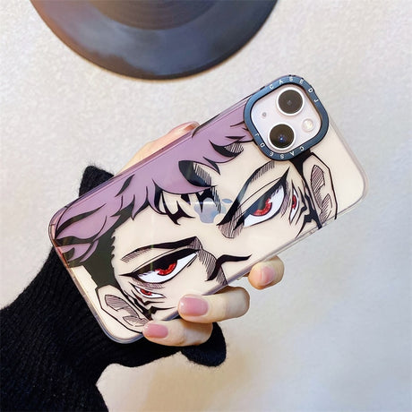 phone case featuring your favorite Jujutsu Kaisen characters, such as Yuji Itadori, Fushiguro Megumi on it. The case is compatible with iPhone 14, 13, 12, 11 Pro, X, Xs Max and XR.