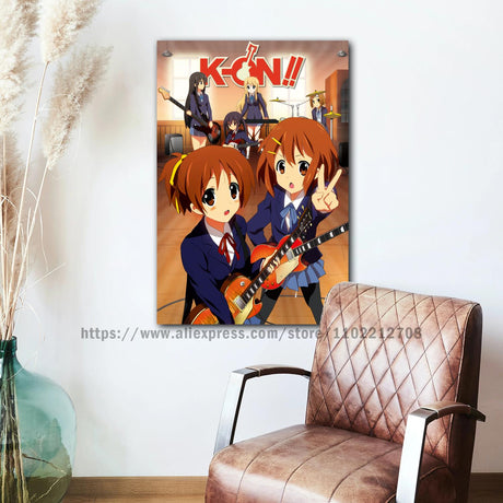 k-on anime Decorative Canvas 24x36 Posters Room Bar Cafe Decor Gift Print Art Wall Paintings, everythinganimee