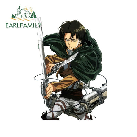 EARLFAMILY 13cm For Attack on Titan Creative Car Stickers Car Accessories Decal Scratch-proof Sticker Waterproof Decoration