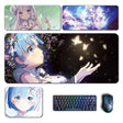 Anime Re Zero Large Mouse Pads Rem Emilia Ram Beatrice Mousepad Computer Laptop Gamer Pad PC Gaming Accessories Desk Mats, everythinganimee