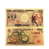 Dragon Ball Z Manga Anime Goku Figure Collection Gold Commemorative Banknote Collection Manga Peripherals Best Gifts