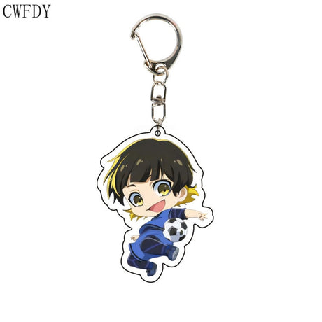 Anime BLUE LOCK Arcylic Keychain Cartoon Figures Isagi Yoichi Bachira Meguru Kawaii Key Chain Costume Accessories Birthday Gifts