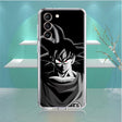 Dragon ball z black and white Soft Case For Samsung Galaxy S22 S20 S21 S10 S9 S8 Plus FE Note 20 Ultra 10 Lite 9 Luxury Cover Coque Comics Line Sketch, everythinganimee