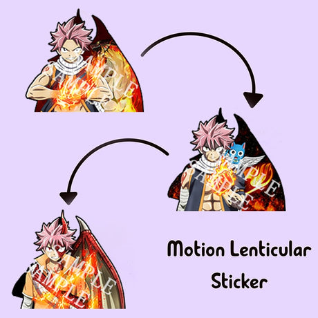 Etherious Natsu Dragneel Motion Car Stickers Anime FAIRY TAIL Waterproof Decals for Laptop,Refrigerator,Suitcase,Etc. Gift, everythinganimee