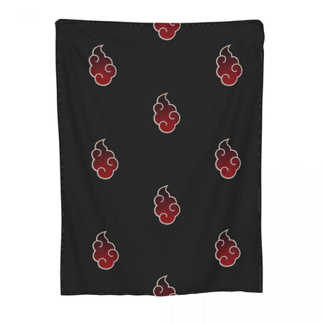 Akatsuki Cloud Blankets Velvet Print Anime Konoha Neji Breathable Lightweight Throw Blankets for Sofa Outdoor Bedspreads, everythinganimee