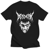 NEW Men Dark Berserk Anime T-shirt Male Short Sleeve Manga Tshirt Featured Breathable Oversized Pattern Print Cotton Casual Tees, everything animee