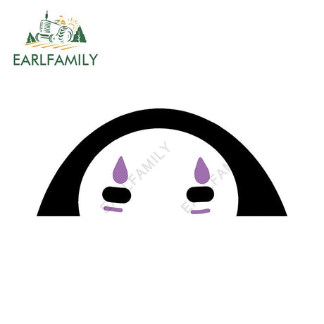 13cm x 7.6cm for No Face Spirited Away Peeker Car Stickers Anime Laptop Surfboard Motorcycle Decal Windows Campervan, everythinganimee