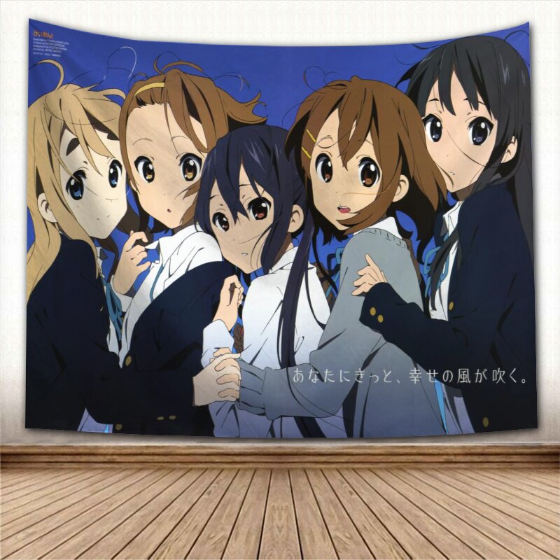 Anime Wall Hanging Tapestry Japan Kawaii New K-ON! Home Party Decorative Cartoon Game Photo Background Cloth Table, everything animee