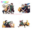 Anime Car Sticker Demon Slayer Cool Decal Suitable for Laptop Window Bumper PVC Car Accessories, everythinganimee