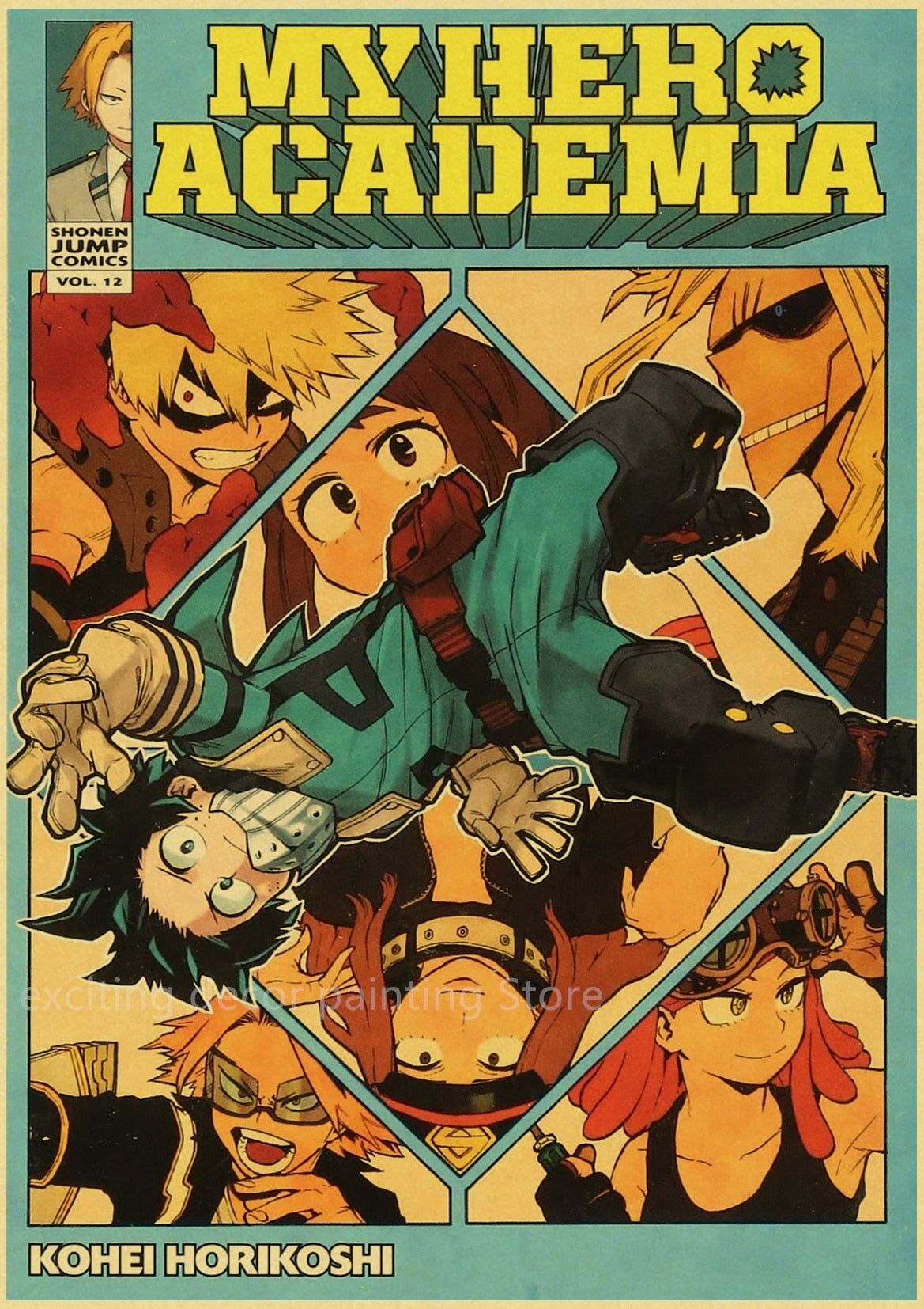 Hero Academia Retro Posters (A4)