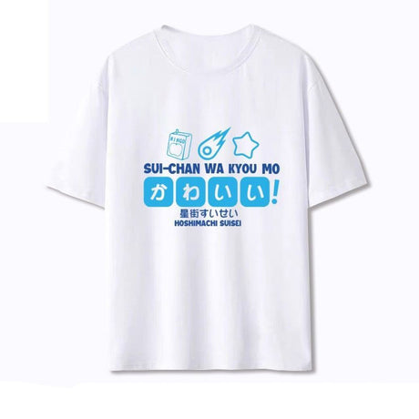 hololive Hoshimati Suisei Cosplay T-shirts Vtuber T Shirt Cotton Men Tees Funny Harajuku Cartoon Girl Male, everythinganimee