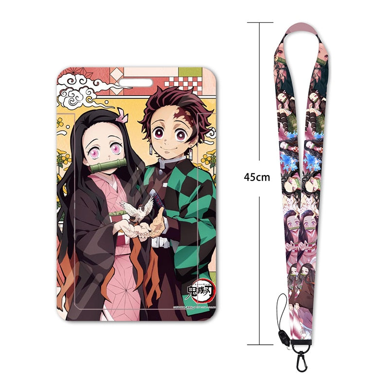 New Anime Demon Slayer Lanyards for Key Neck Strap For Card Badge Gym Key Chain Lanyard Key Holder DIY Hang Rope Keychain