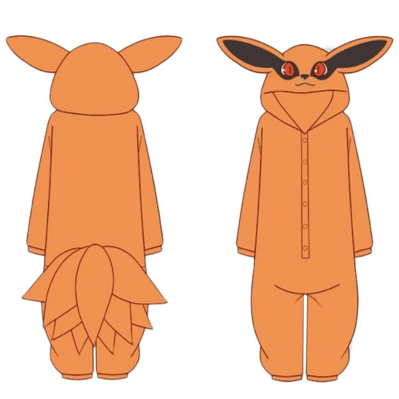 Naruto Kurama Onesies Pajamas Naruto Merch Anime Merch