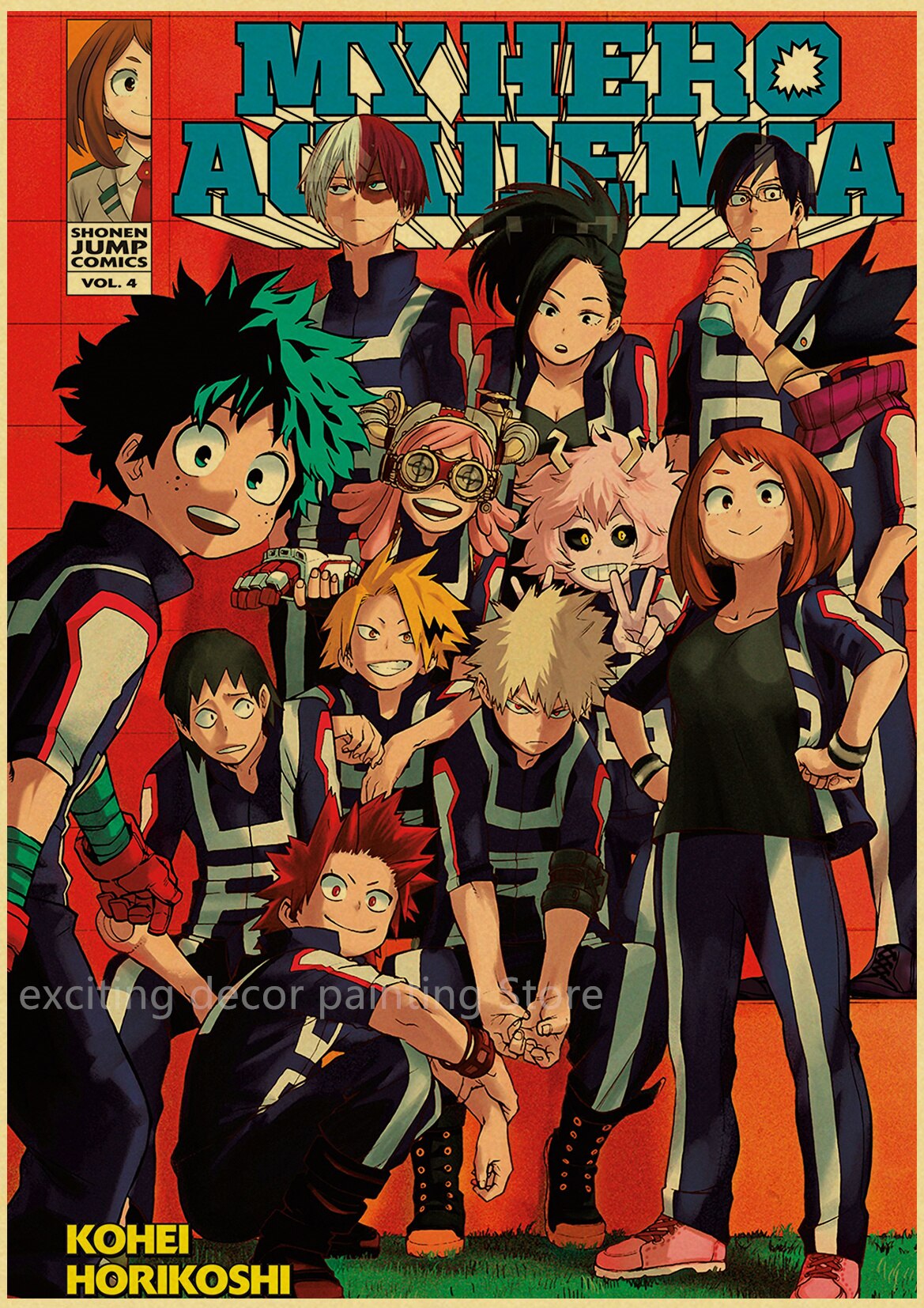 Hero Academia Retro Posters (A4)