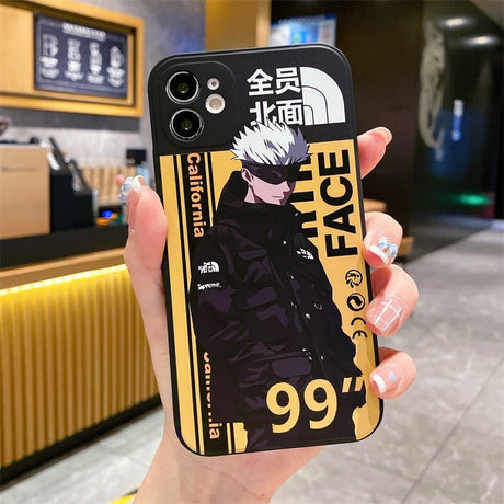 phone case featuring your favorite Jujutsu Kaisen characters, such as Yuji Itadori, Fushiguro Megumi on it. The case is compatible with iPhone 14, 13, 12, 11 Pro, X, Xs Max and XR.