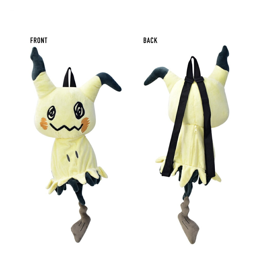 Kawaii Pokemon Backpack Plush Suffed Toy Eevee Mew Snorlax Mimikyu Pikachu Bag Soft Schoolbag Kid Gift Doll, everythinganimee