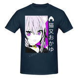 Fashion Leisure Hololive VTuber Nekomata Okayu T-shirt Harajuku Streetwear 100% Cotton Graphics Tshirt Brands Tee Tops, everythinanimee