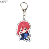 Anime BLUE LOCK Arcylic Keychain Cartoon Figures Isagi Yoichi Bachira Meguru Kawaii Key Chain Costume Accessories Birthday Gifts