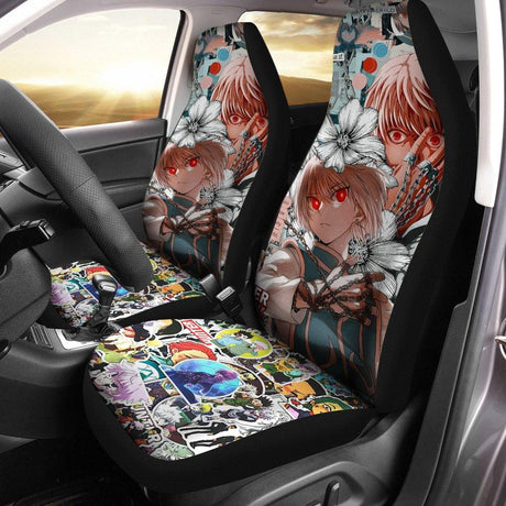 Car Seat Covers Anime Hunter x Hunter themed Car Interior Accessories,2 PCS Universal Front Seat Protective Cover, everythinganimee