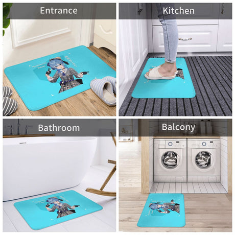 Hololive Production Fictitious Virtual Youtuber Vtuber Non-slip Rug Doormat Living Room Mat Hoshimachi Suisei Hallway Carpet, everythinganimee