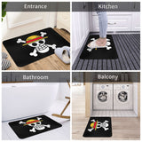 One Piece Hot Anime Bath Mat Skull Mask Doormat Living Room Carpet Balcony Rug Home Decor, everythinganimee