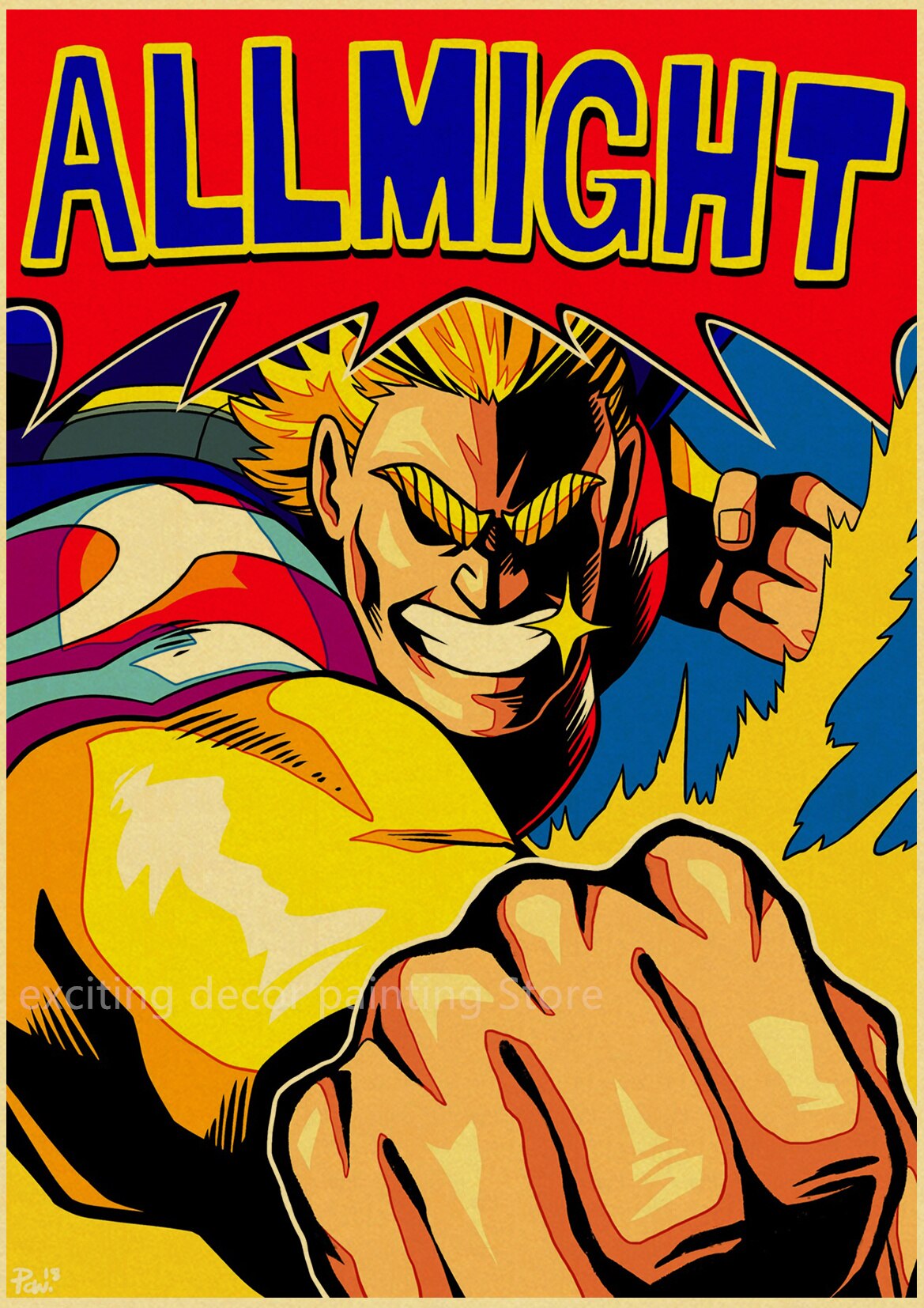 Hero Academia Retro Posters (A4)